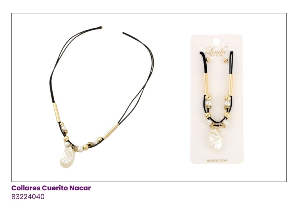COLLARES CUERITO NACAR