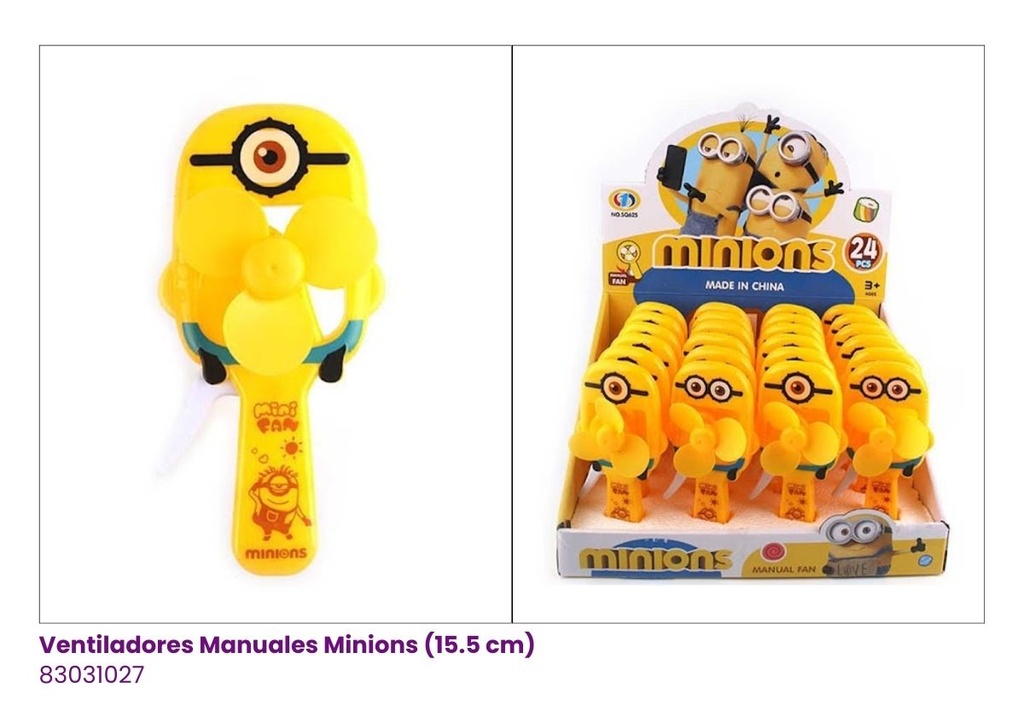 VENTILADOR MANUAL MINIONS