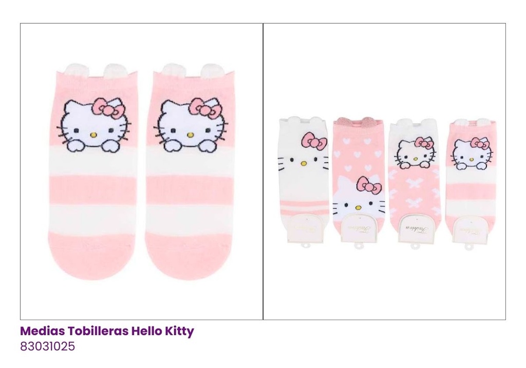 MEDIAS TOBILLERAS HELLO KITTY