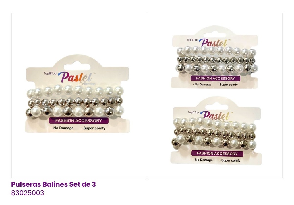 PULSERAS BALINES SET DE 3 