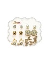ZARCILLOS TOPITOS MARIPOSA SET DE 6 PARES