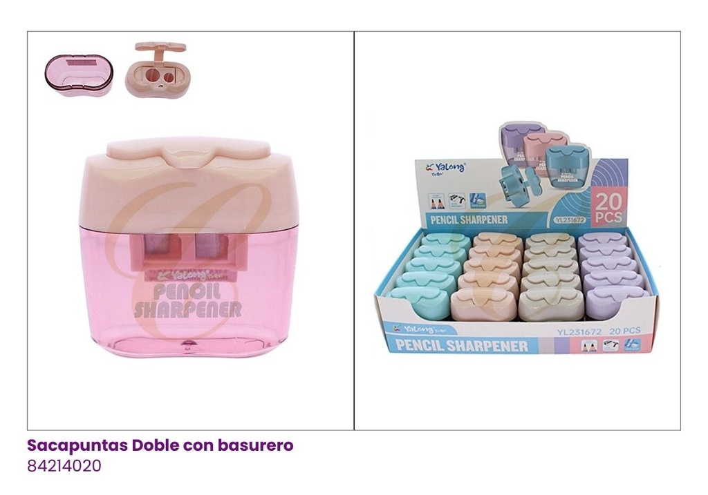 SACAPUNTAS DOBLE CON BASURERO