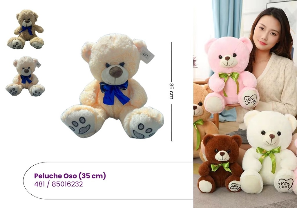 PELUCHES OSITO PEQUEÑO (35 CM)
