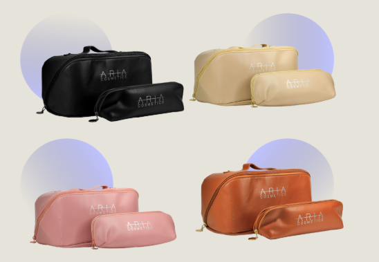 PORTA COSMETICOS 2 EN 1 DE ARIA COSMETICS