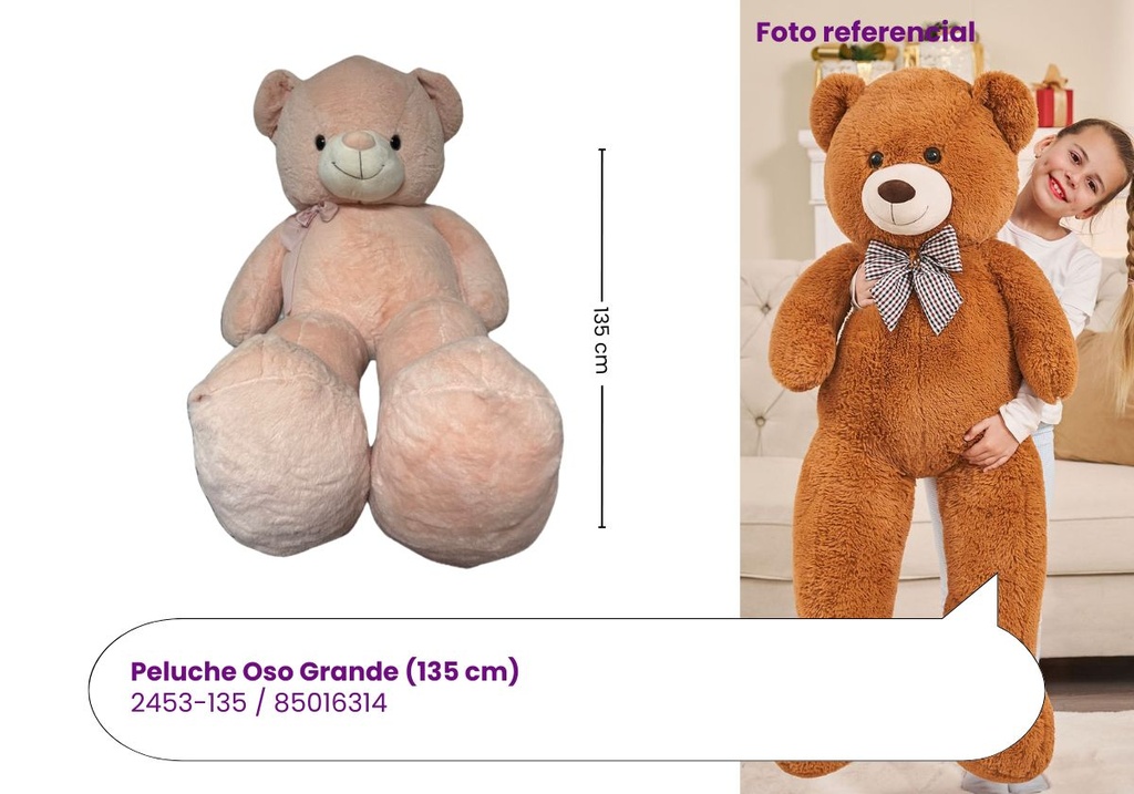 PELUCHES OSO XL (135 CM)