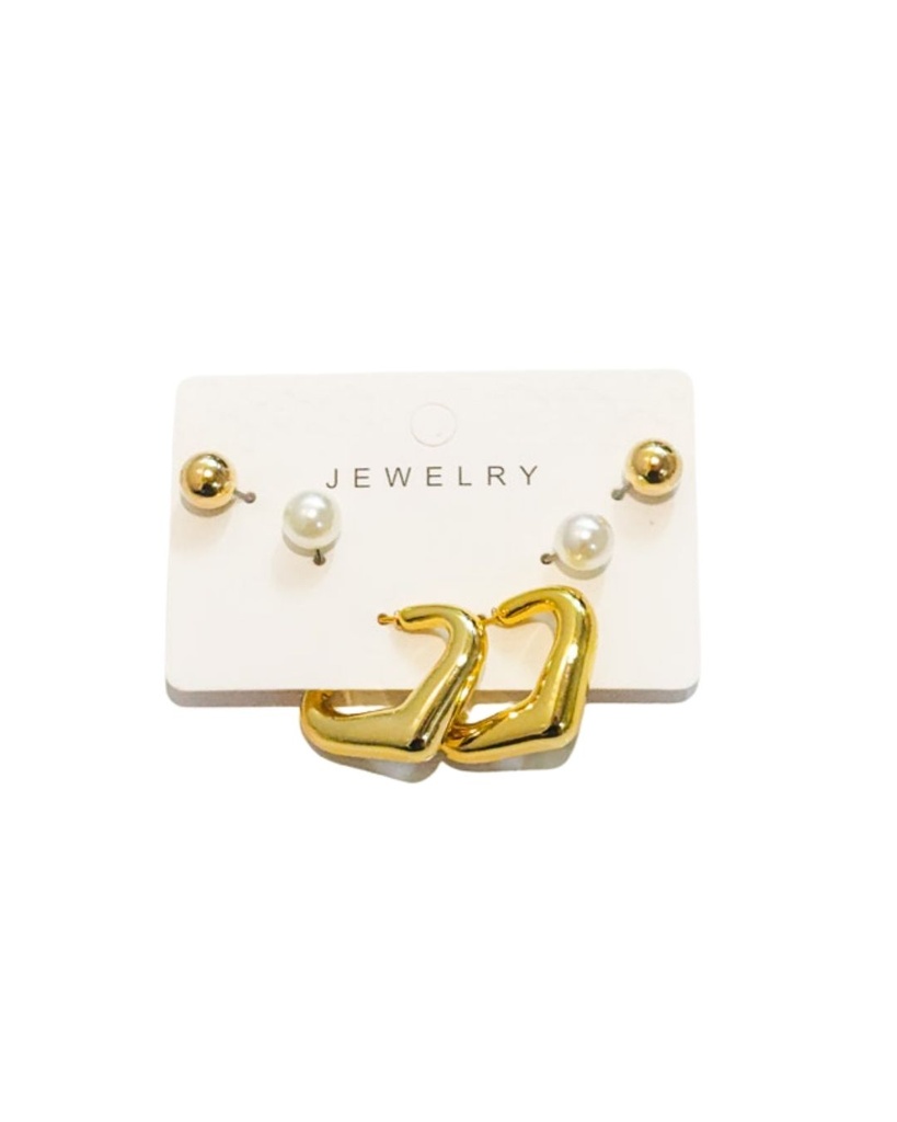 ZARCILLOS SET DE 3 PARES