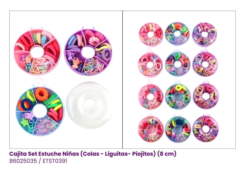 CAJITA SET ESTUCHE (COLAS-LIGUITAS-PIOJITOS)