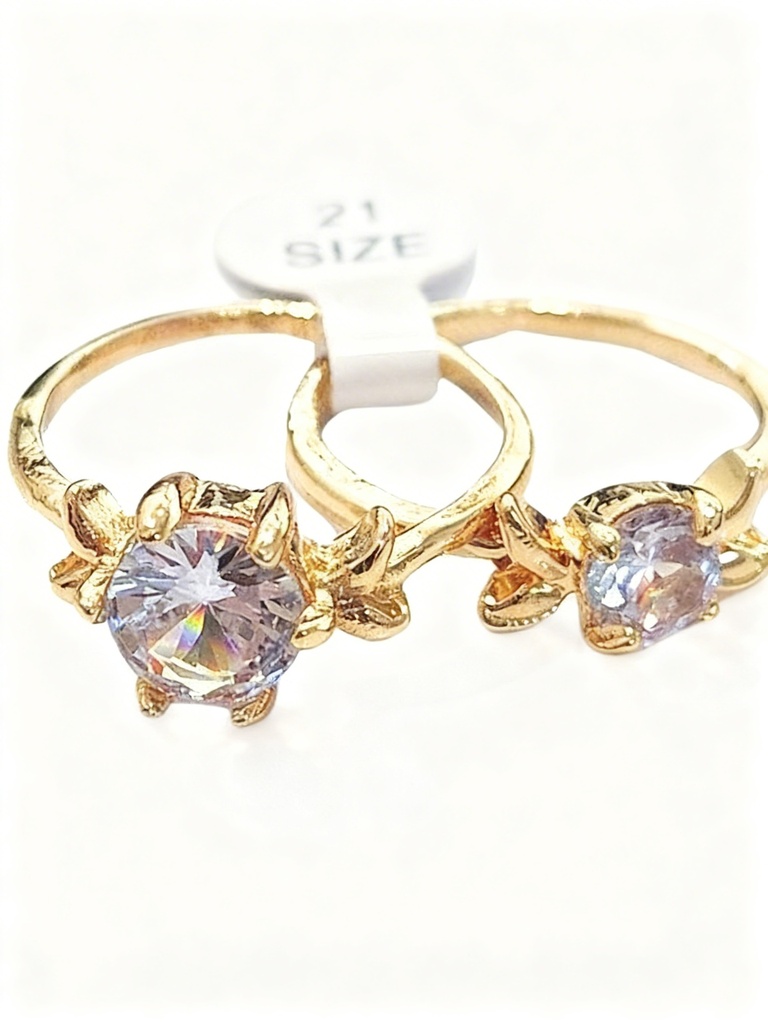 ANILLOS PIEDRA DOBLE