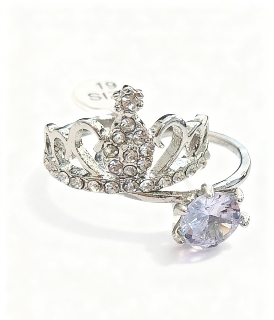 ANILLOS PIEDRA CORONA DOBLE