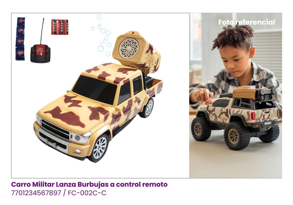 CARRO CONTROL REMOTO MILITAR
