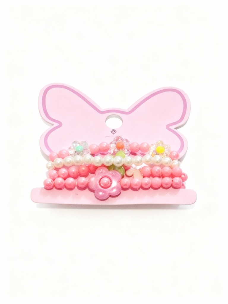 PULSERAS DE NIÑAS SET DE 4 FLOR