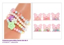 PULSERAS DE NIÑAS SET DE 4 FLOR