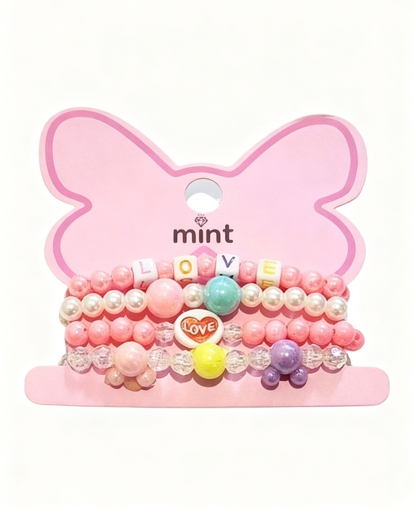 PULSERAS DE NIÑAS X4 MICKEY