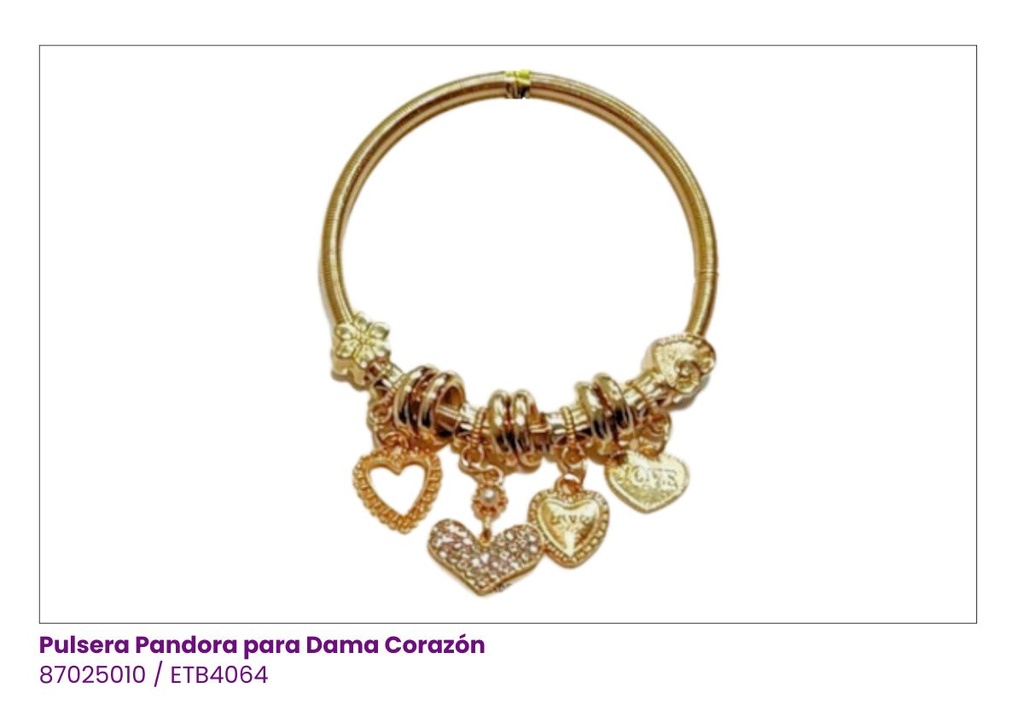 PULSERAS PANDORA CORAZON