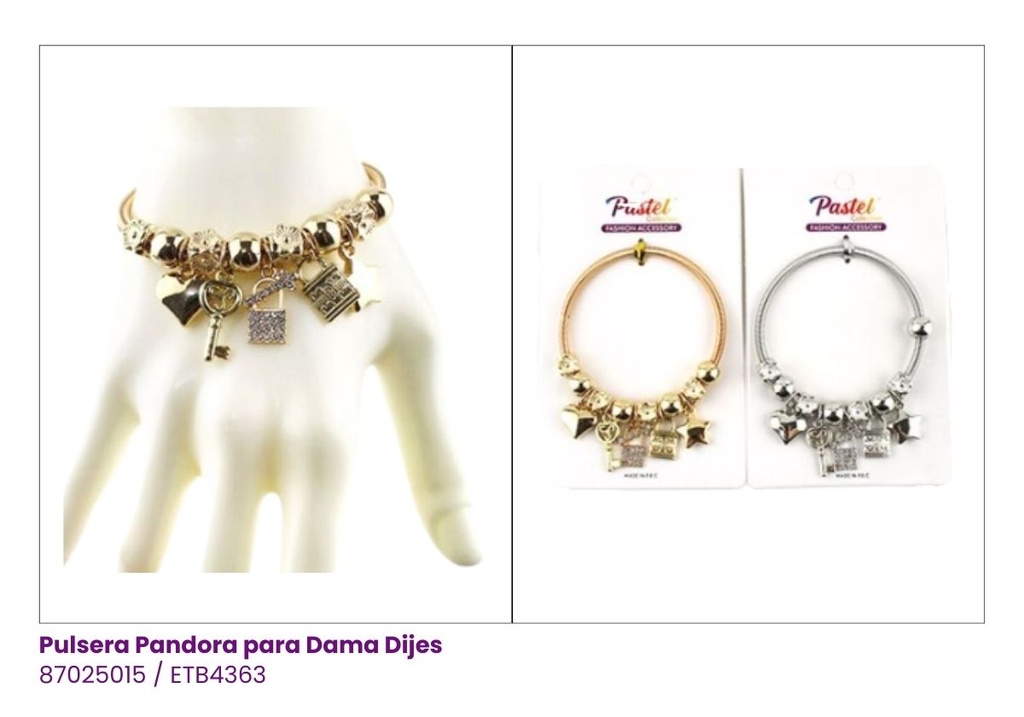 PULSERAS PANDORA CANDADO