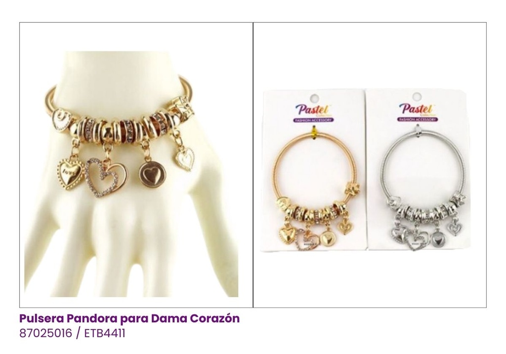 PULSERAS PANDORA CORAZON