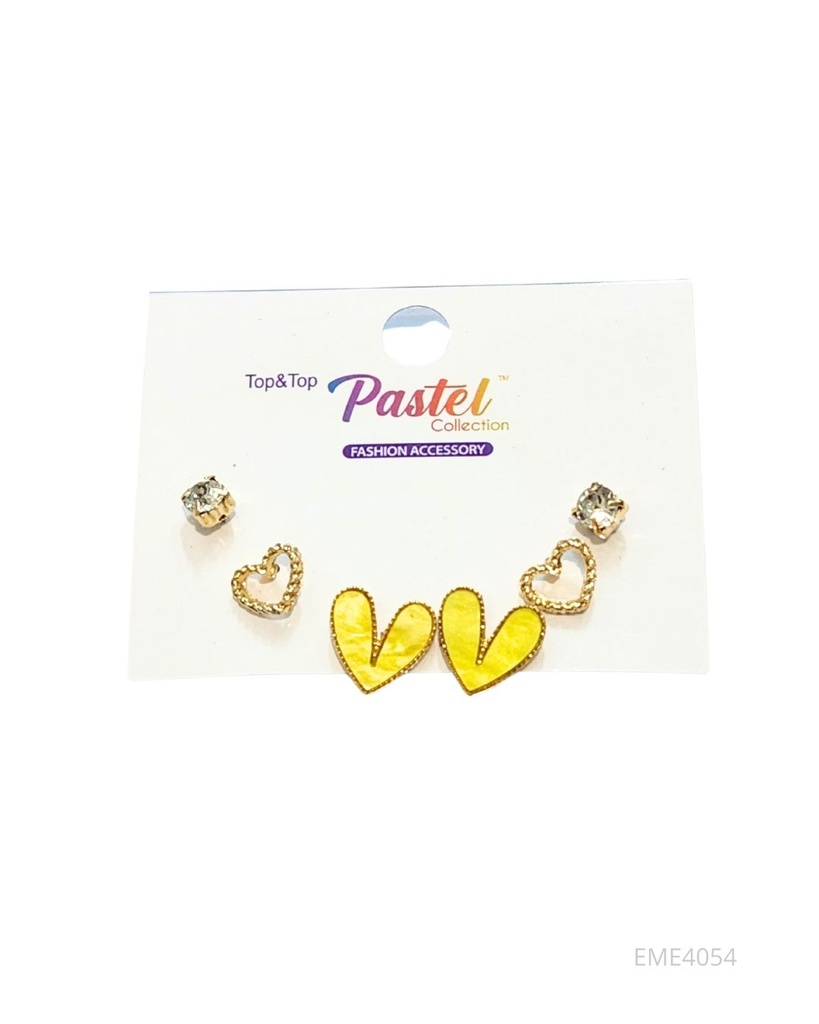 ZARCILLOS TOPITOS CORAZON COLORES