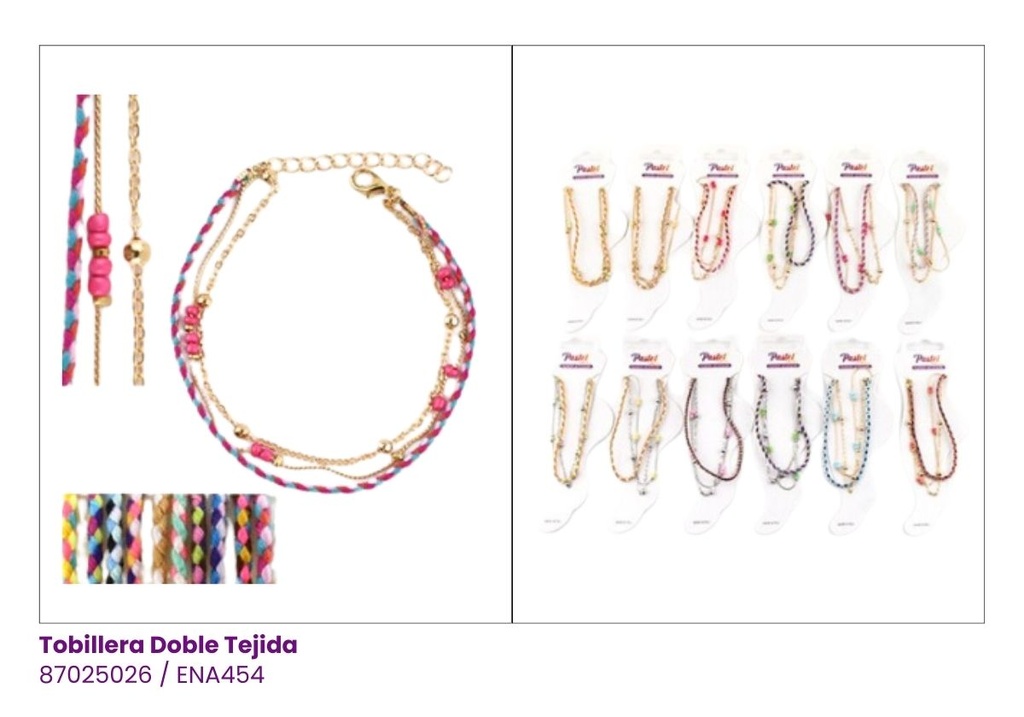 TOBILLERAS SET DE 3 COLORES