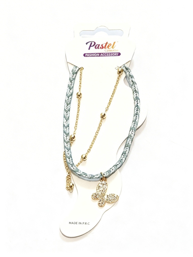 TOBILLERAS SET DE 2 MARIPOSA COLORES