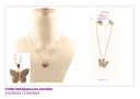 COLLARES Y ZARCILLOS MARIPOSAS SET