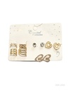 ZARCILLOS TOPITOS CORAZON Y EAR CUFF