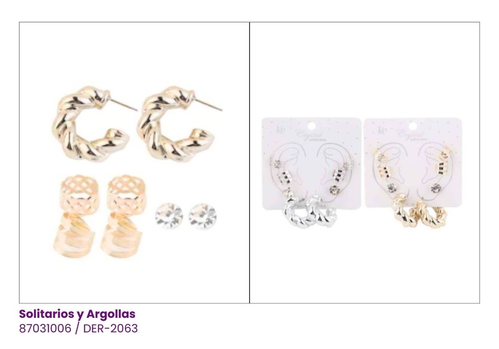 ARGOLLAS Y EAR CUFF CHUNKY SET 