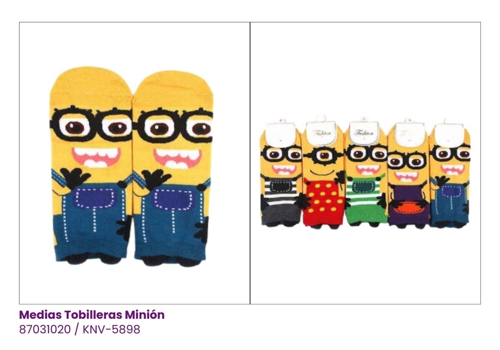 MEDIAS TOBILLERAS MINION