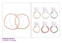 PULSERAS PEPITAS COLORES SET DE 3