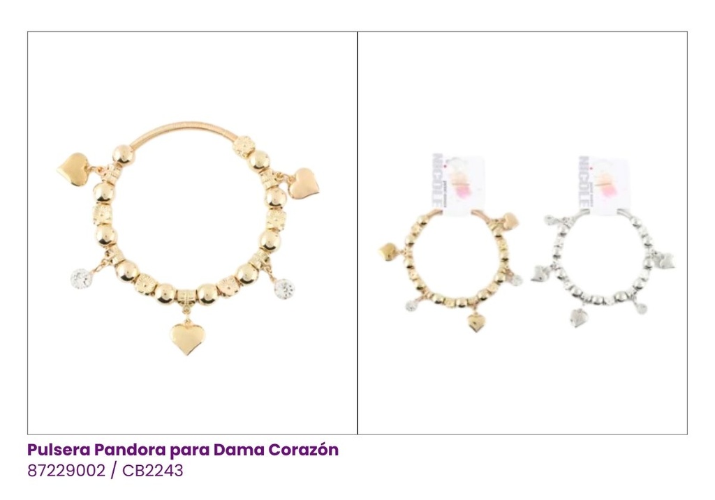 PULSERAS PANDORA CORAZON