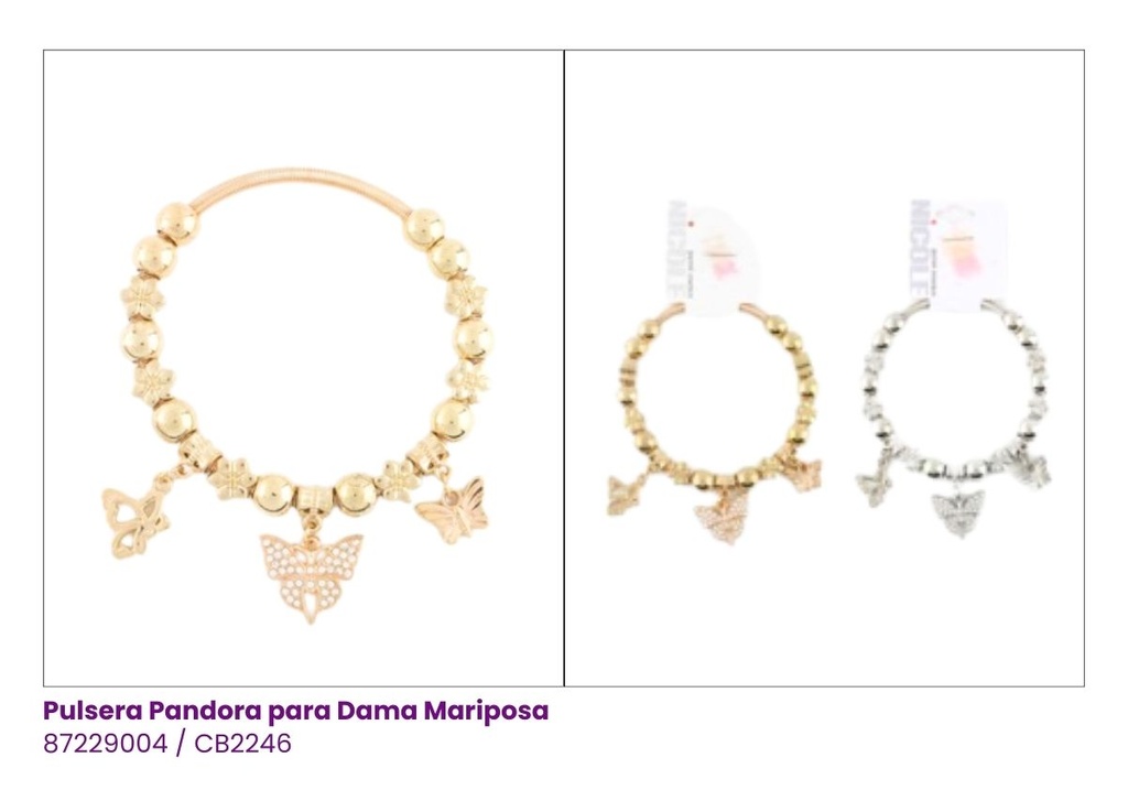 PULSERAS PANDORA MARIPOSA