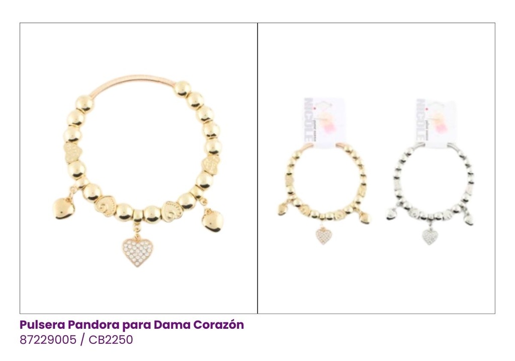 PULSERAS PANDORA CORAZON