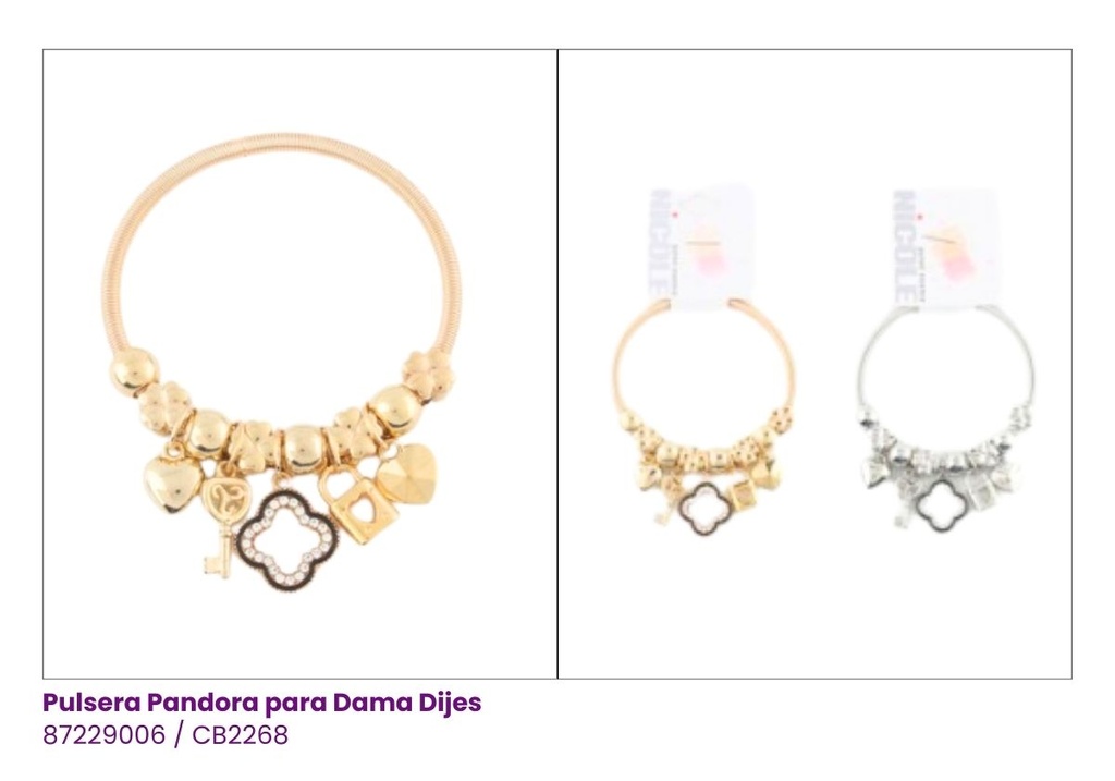 PULSERAS PANDORA TREBOL