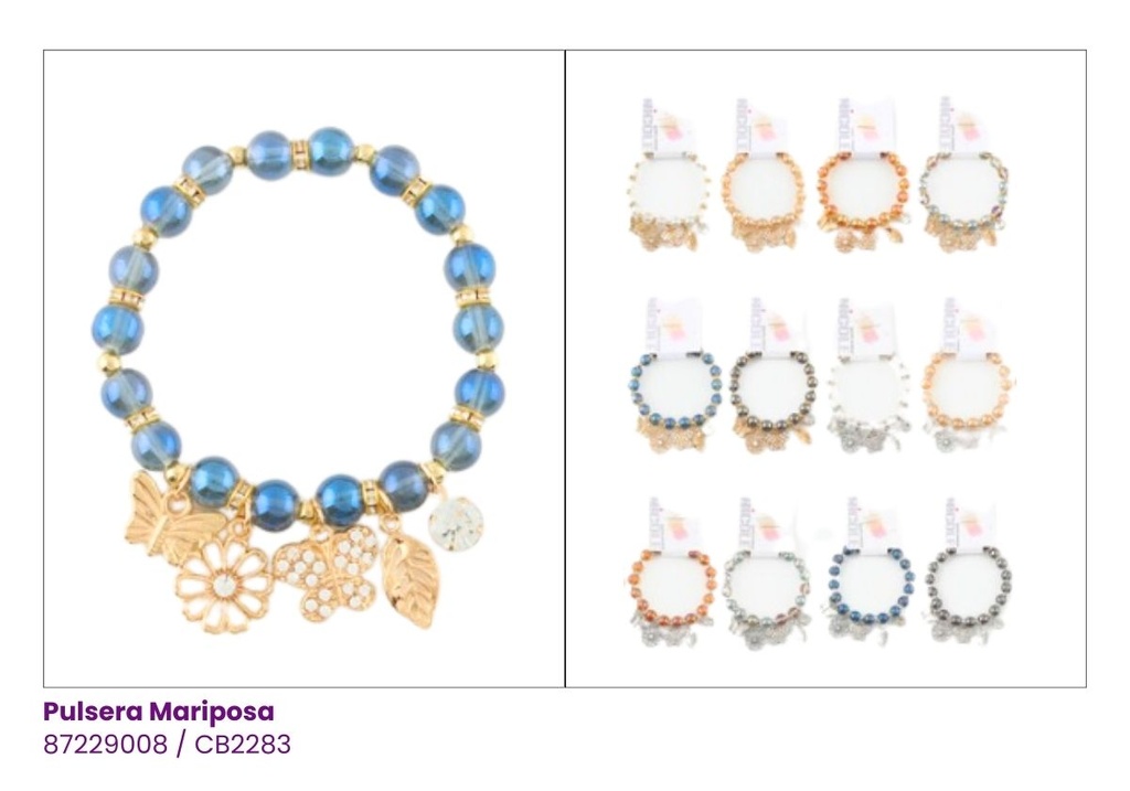 PULSERAS PIEDRAS MARIPOSA