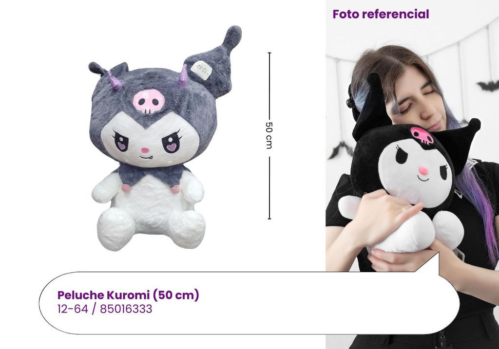 PELUCHES KUROMI MEDIANO (50 CM)