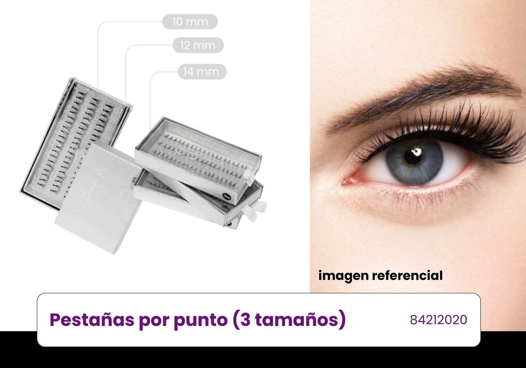 PESTAÑAS POR PUNTO EN 3 TAMAÑOS