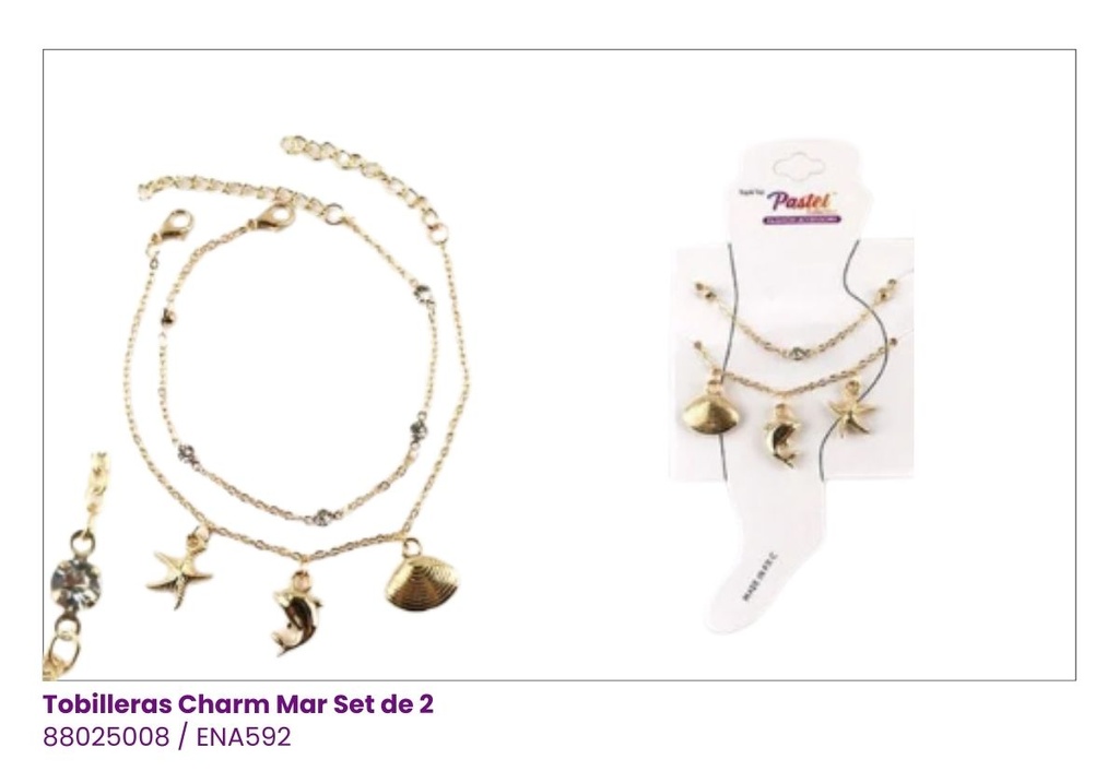 TOBILLERAS CHARM MAR SET DE 2