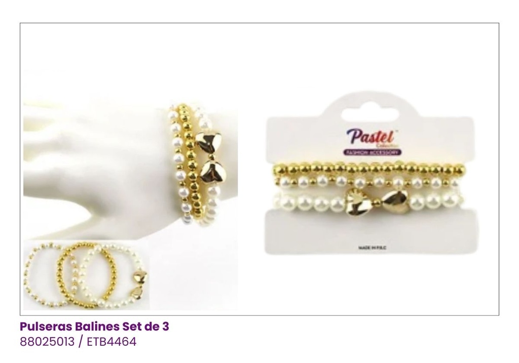 PULSERAS BALINES SET DE 3