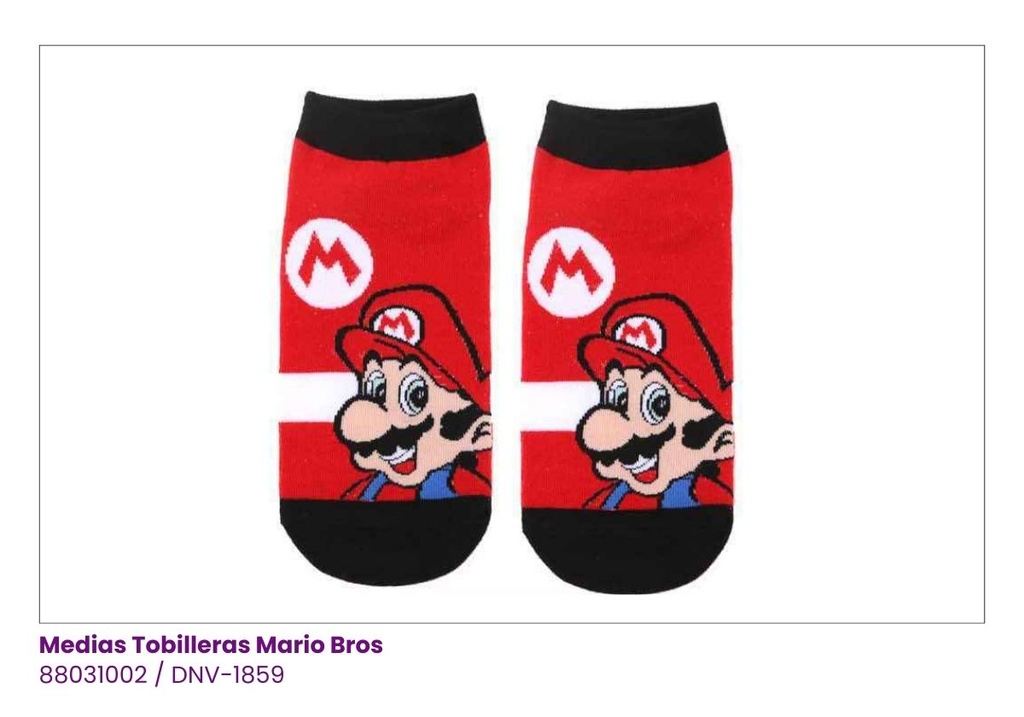 MEDIAS TOBILLERAS MARIO BROS