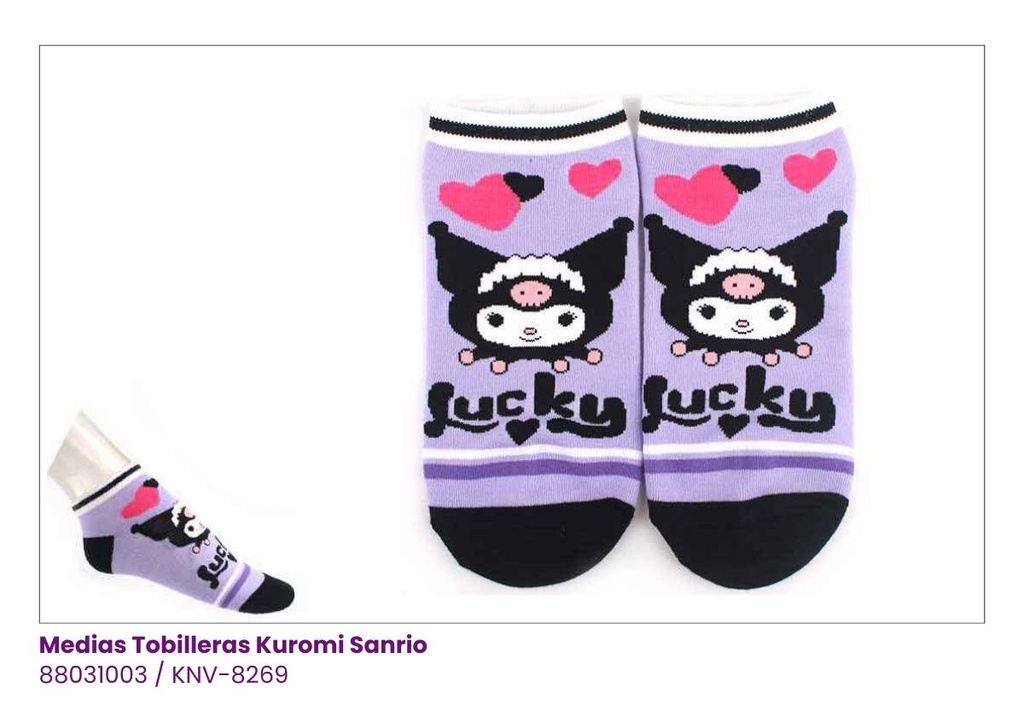 MEDIAS TOBILLERAS KUROMI