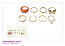 ANILLOS MARIPOSA SET DE 8