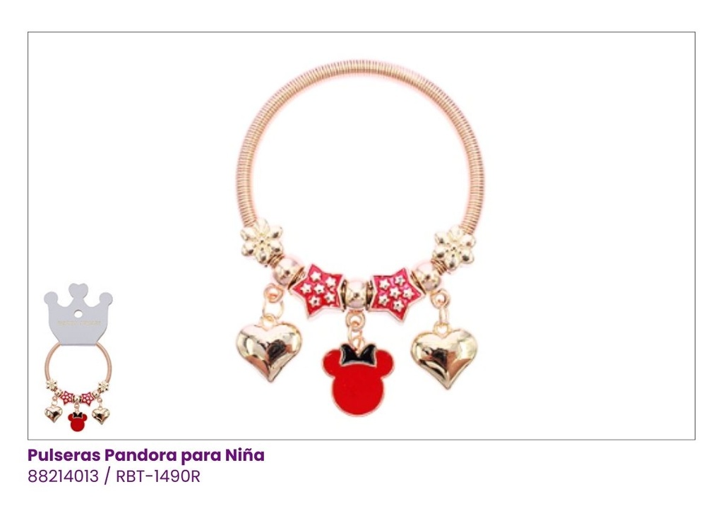 PULSERAS PANDORA PARA NIÑAS MICKEY