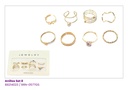 ANILLOS CORAZON SET DE 8