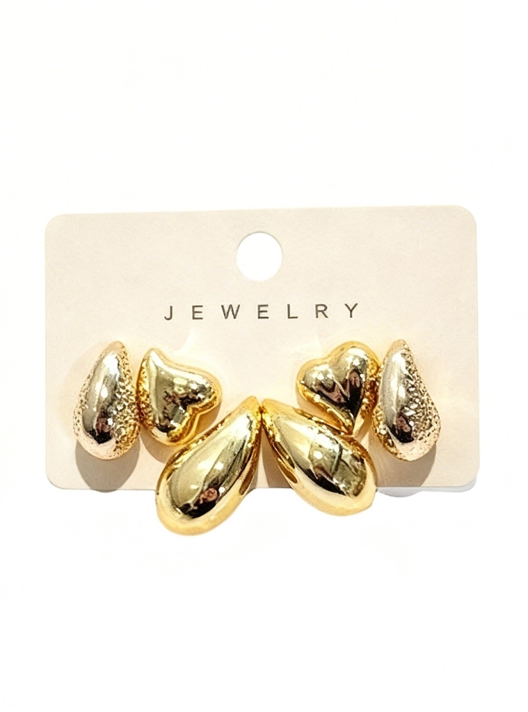 ZARCILLOS CHUNKY GOTAS SET DE 3