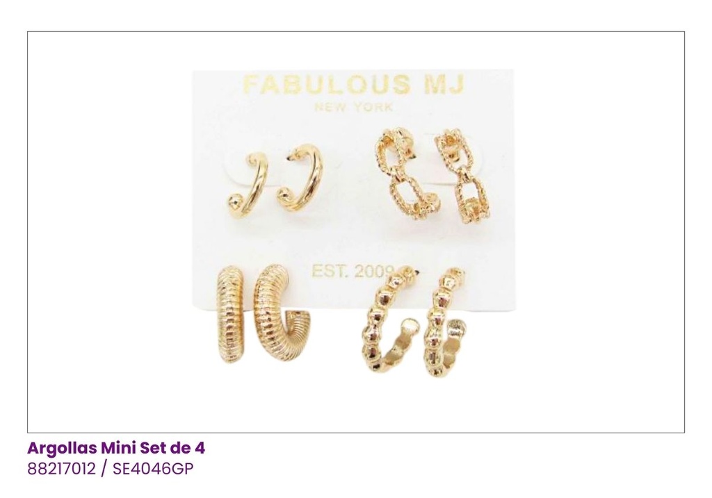 ARGOLLAS SET DE 4