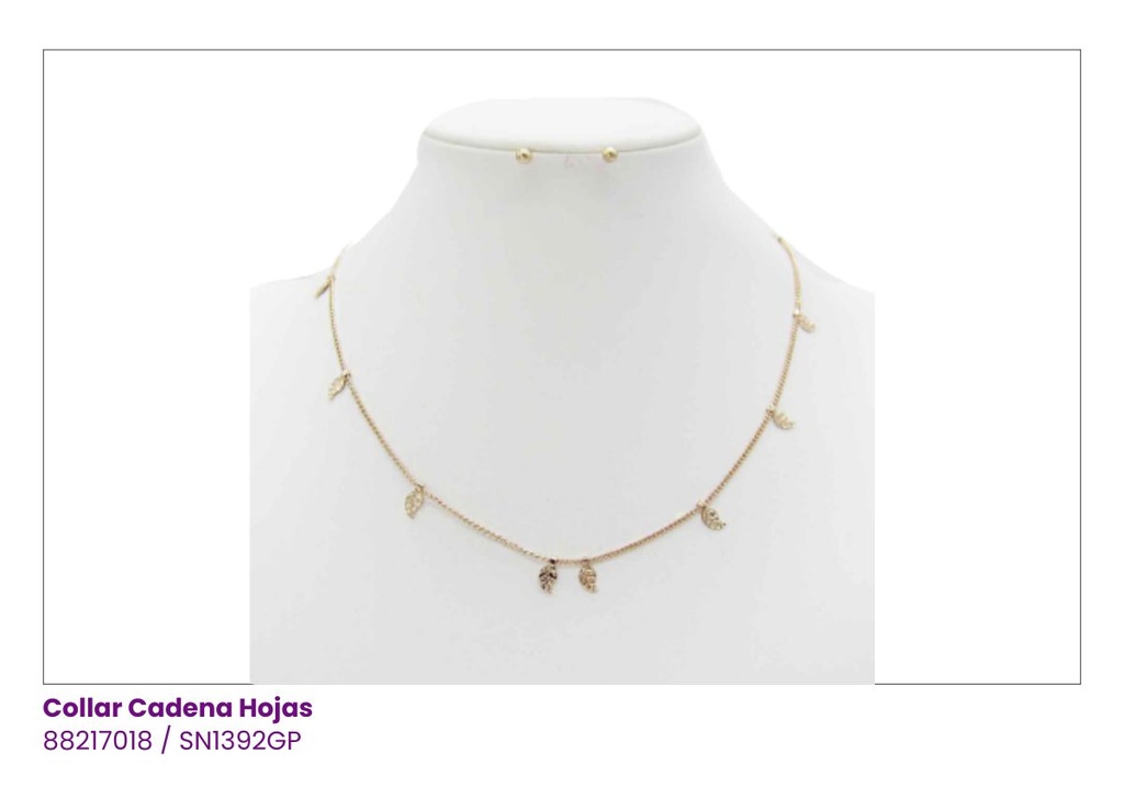 COLLARES CADENA HOJAS