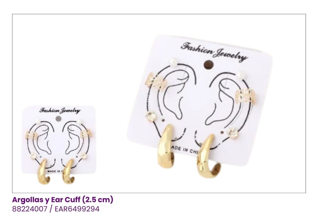 ARGOLLAS Y EAR CUFF SET