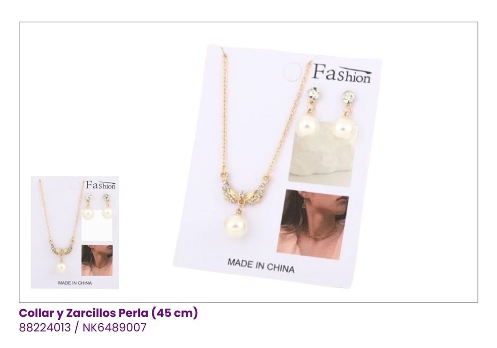 COLLARES CADENA PERLA