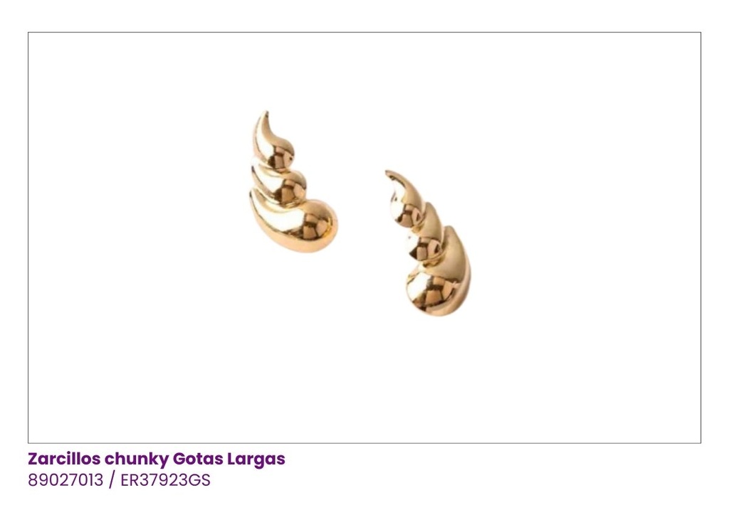 ZARCILLOS GOTA LARGOS