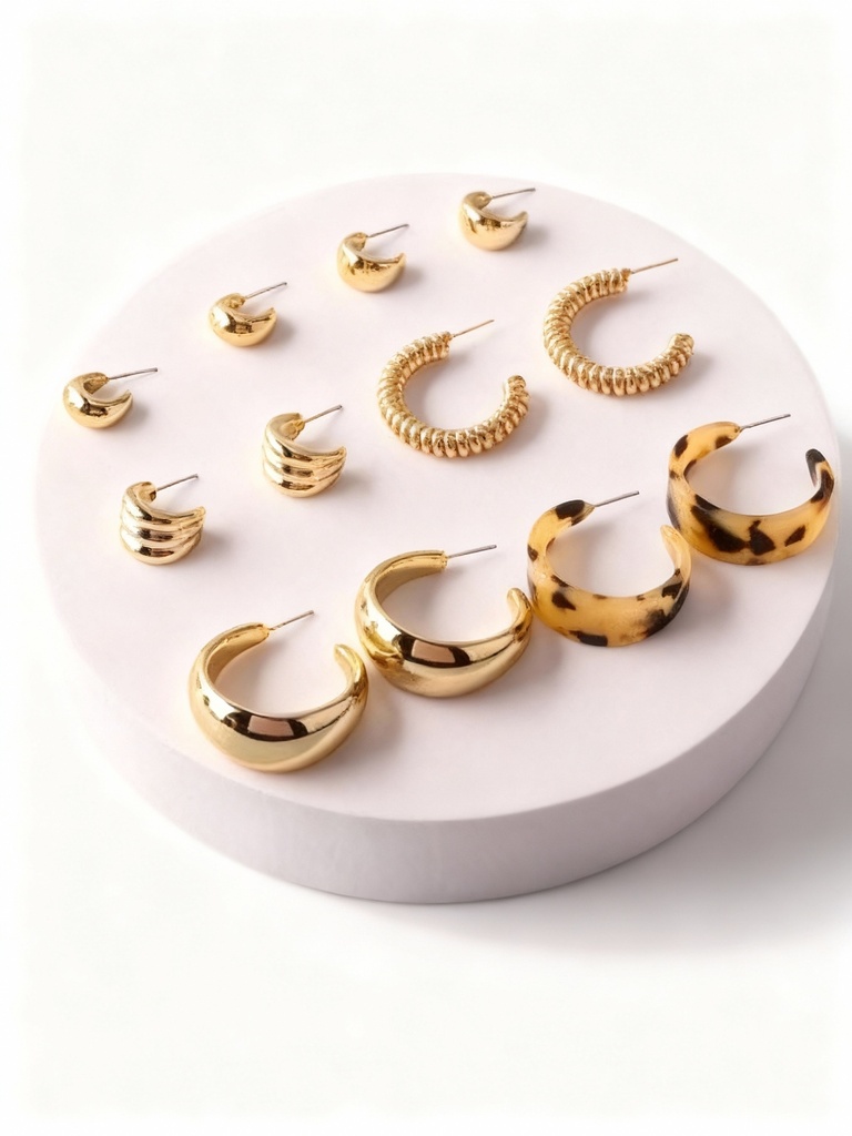 ARGOLLAS SET PEQUEÑAS DE 6 ANIMAL PRINT