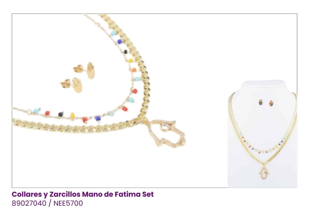 COLLARES DOBLE MANO DE FATIMA